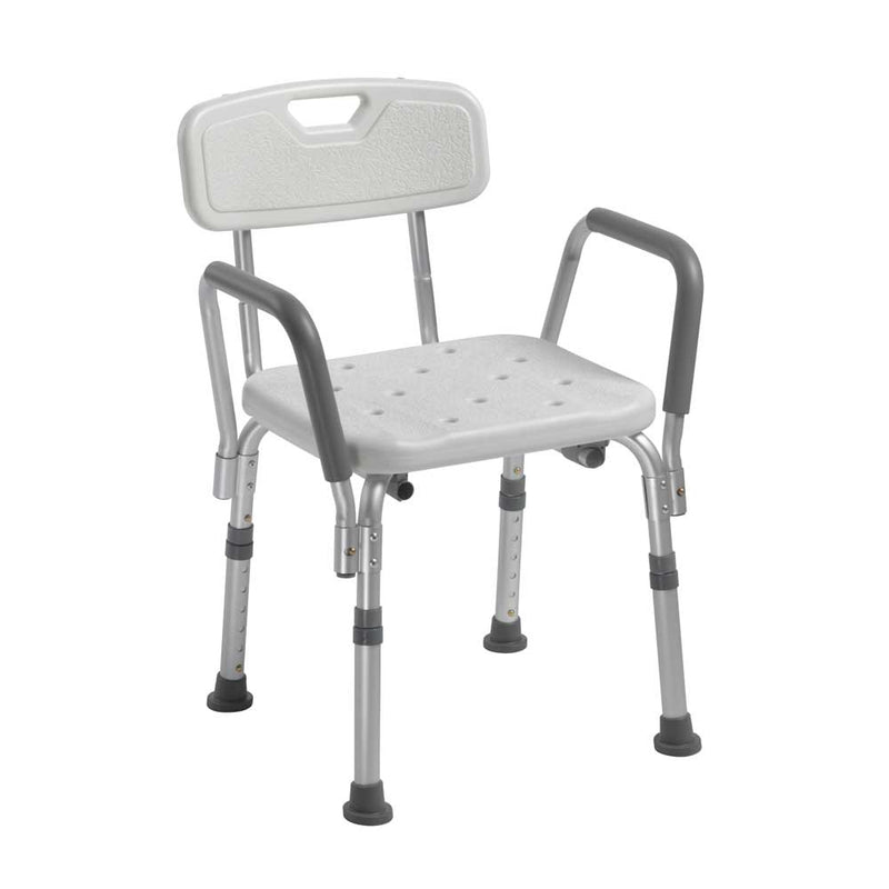 DRIVE SHOWER CHAIR WITH BACK AND REMOVABLE PADDED ARMS