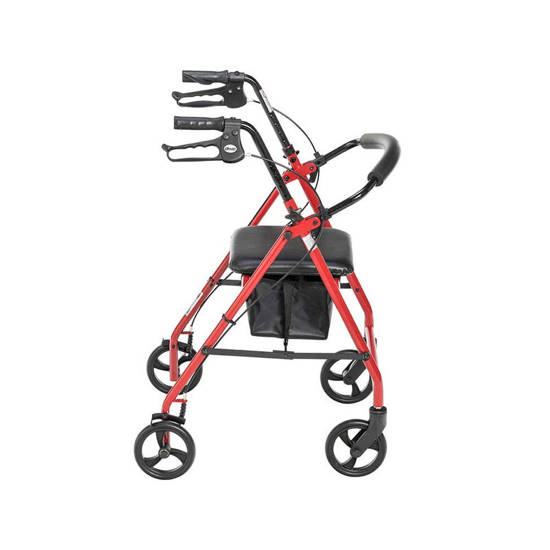 LUMEX WALKABOUT FOUR-WHEEL ROLLATOR (BARIATRIC)