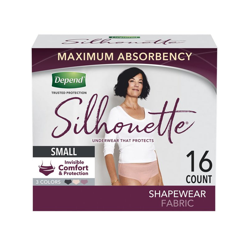 Depend Women's Silhouette Incontinence Underwear Maximum 3 Colors M - 14 ct  box